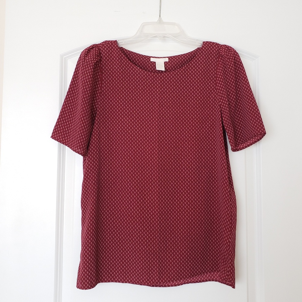 H&M Leaf Pattern Blouse